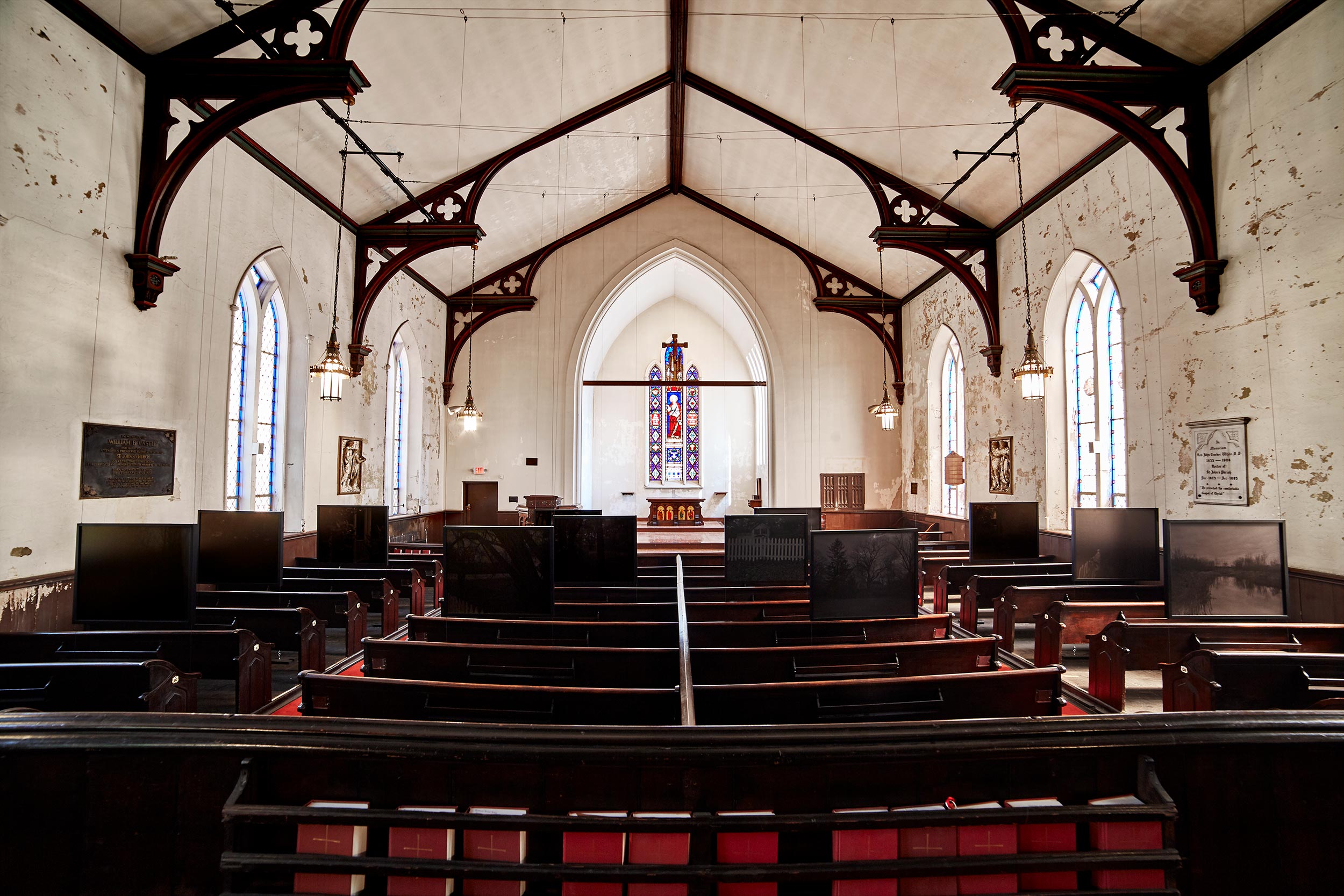 Installation of Dawoud Bey's Night Coming Tenderly, Black. Image by Mike Majewski