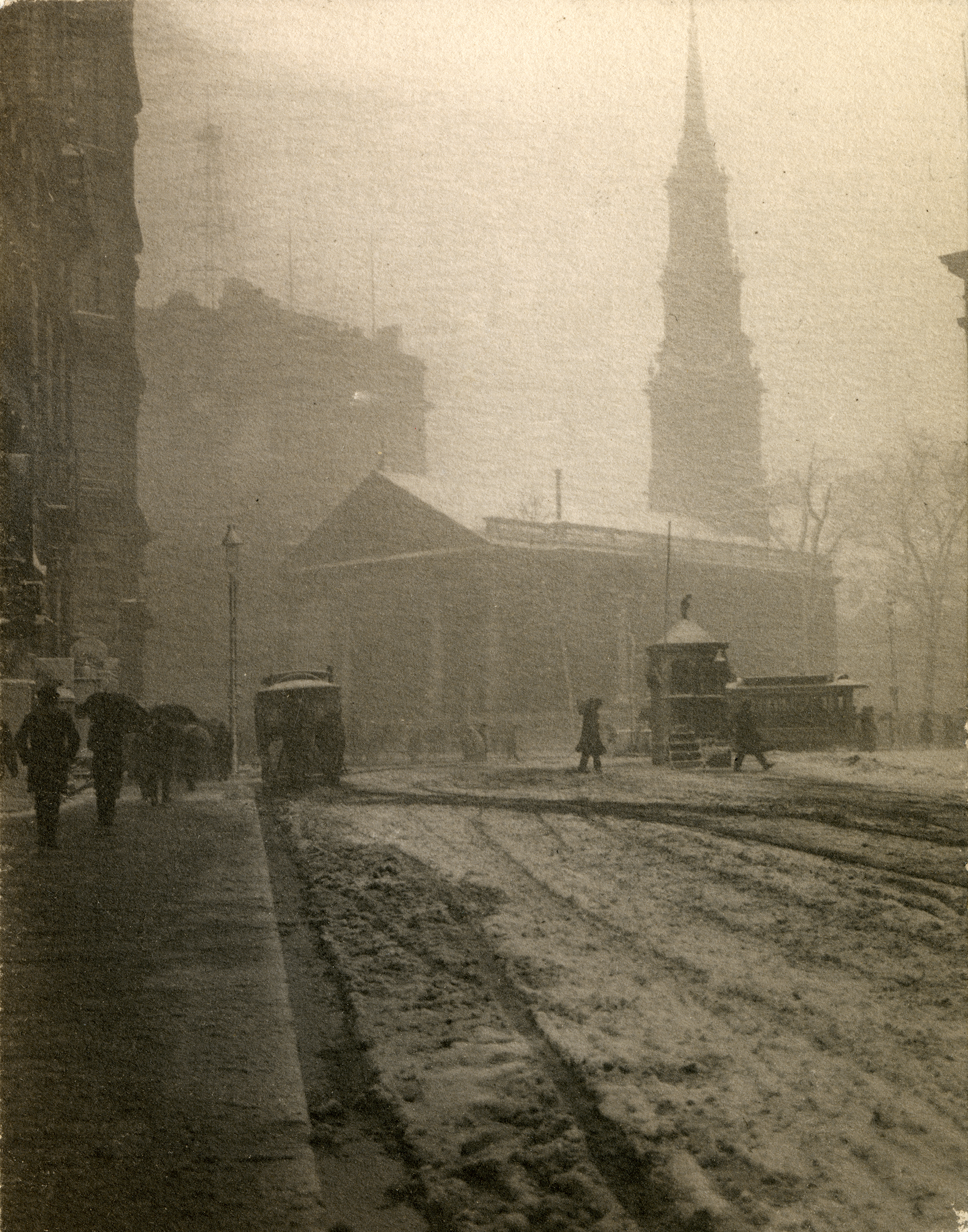 Charles Gilbert Hine, St. Paul’s, Broadway. Courtesy of the New York Historical Society. Charles Gilbert Hine, St. Paul’s, Broadway. Courtesy of the New York Historical Society.