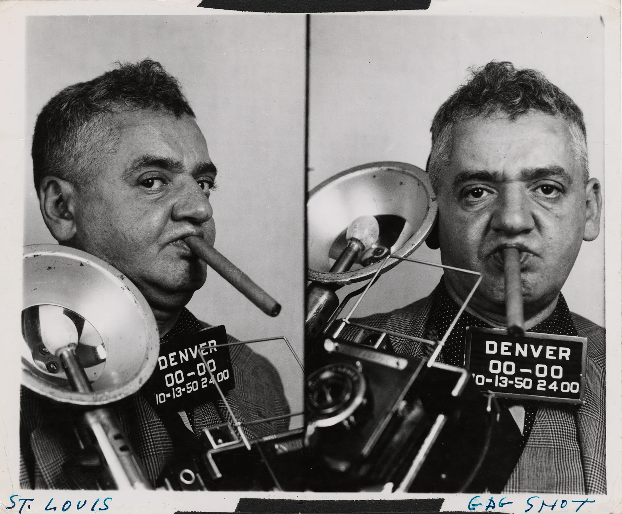 Mug shot of Weegee