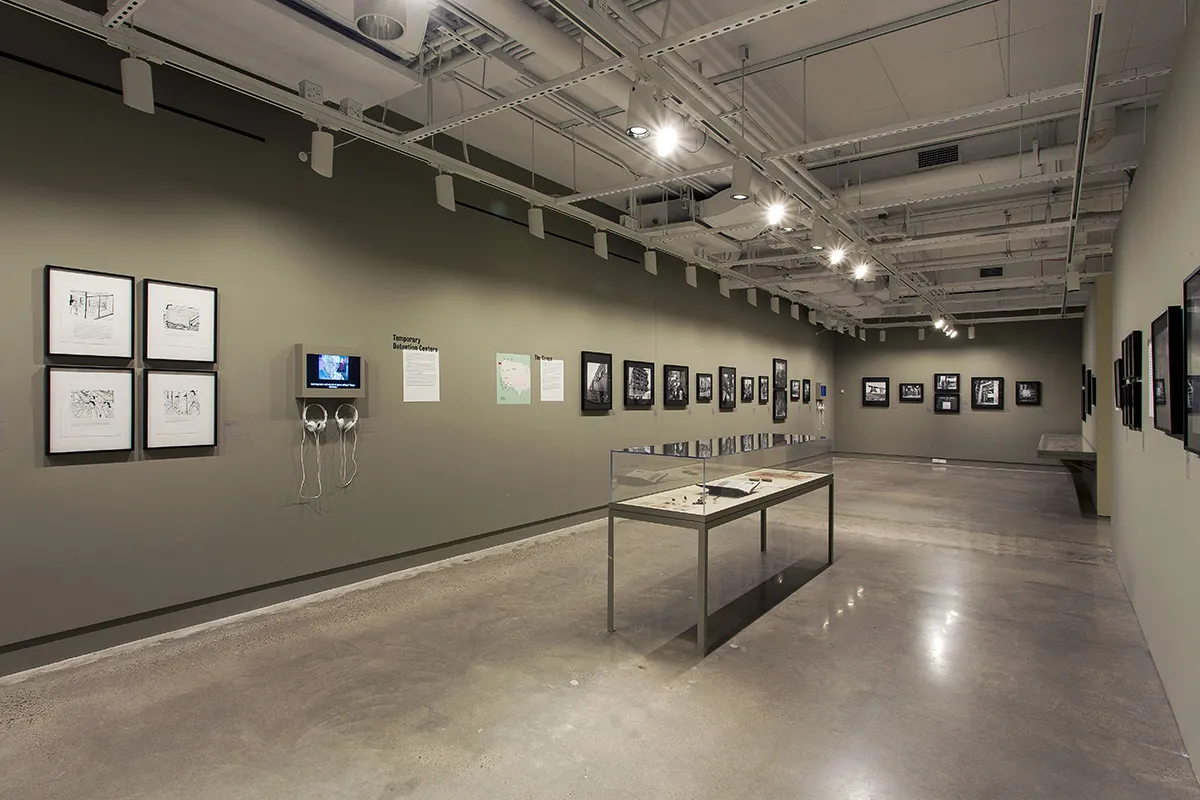 The inside of an art museum.